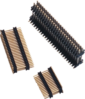 0.8*H1.2mm Pin Header Dual Row stack plastic Vertical SMT