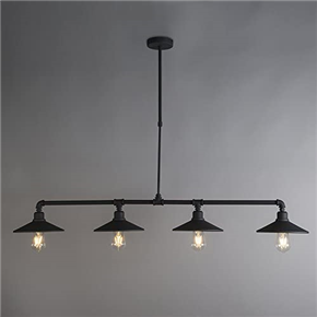 Industrial Dining Room | Dining Table Pendant Lamp | Pendant Light Ceiling Black - 4 Laser - Country