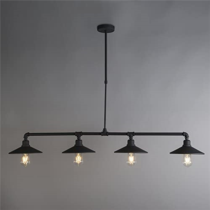 Industrial Dining Room | Dining Table Pendant Lamp | Pendant Light Ceiling Black - 4 Laser - Country