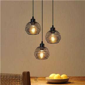 wire cage shede led pendant lamp