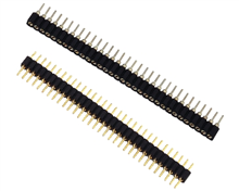 1.27xH2.2mm single row round pin header L=8.1