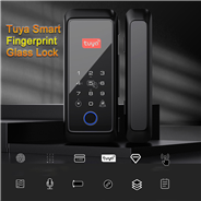WAFU WF-012C Tuya Smart Glass Door Lock for Sliding Door Electronic Fingerprint Door Lock