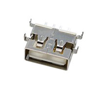 USB AF母座沉板1.1四脚插板端子贴片11.0