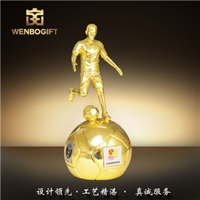 WB-171035年度****的足球奖杯深圳市文博工艺制品有限公司定制