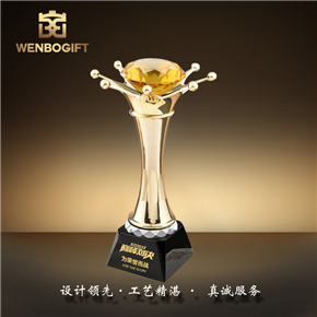 WB-171056本年度最受喜爱的水晶钻石合金奖杯深圳市文博工艺制品有限公司定制