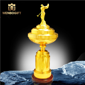 WB-JS1969高爾夫球冠軍獎杯，高爾夫球總決賽獎杯，自定義主題定制獎杯，深圳市文博工藝制品有限 公司定制