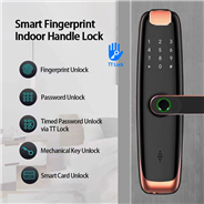 WAFU WF-007T TT Lock Smart Door Lock Fingerprint Hotel Door Lock for All Kinds of Indoor Door with A