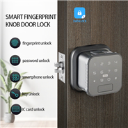 WF-M4 Biometric Fingerprint Electronic Digital Keypad Zinc Alloy Knob Fingerprint Smart Cylinder Doo