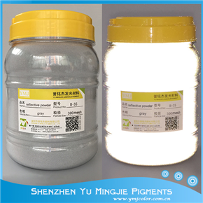 MJ-H35 Silver Gray Reflective Powder, Gray Reflective Powder (300-350 mesh)