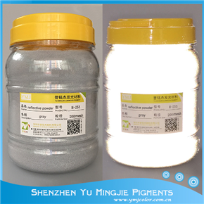 MJ-H253 Silver Gray Reflective Beads Powder (250-300mesh)