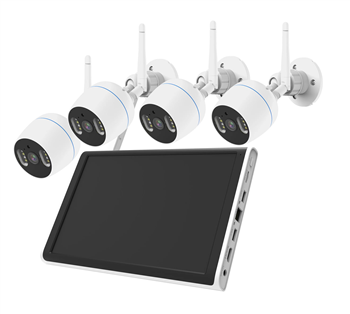 3MP 4CH Wireless Camera CCTV Kit 10.1