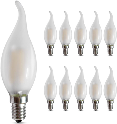 E12 E14 E17 candle LED filament bulb