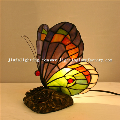 TLC00049 Tiffany Style Butterfly Lamp Stained Glass Desk Light