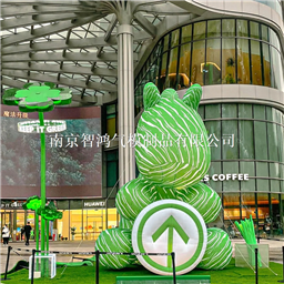 充气绿马行程码绿码气模新款创意绿马抗疫吉祥物商场户外美陈装饰