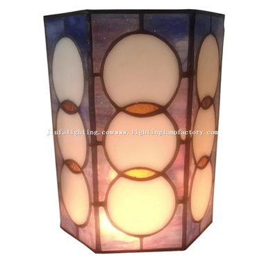TLC00237 Geometric Tiffany Style Accent Lamp