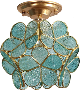 Petal Tiffany Style Stained Glass LED light bulb Ceiling Light