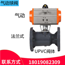 UPVC法兰气动球阀Q641F-10U塑料