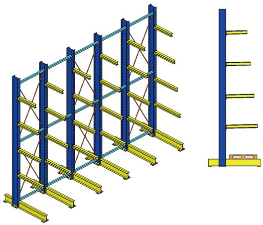 悬臂式货架结构图