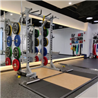 SK-919 Squat rack lifting platform with rubber mat gym equipment