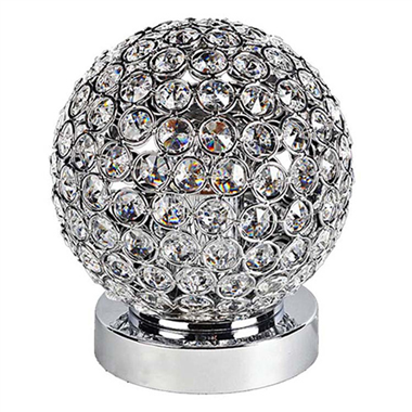 CTL00001 Crystal Ball Table Lamp Chrome Finish Lampbase