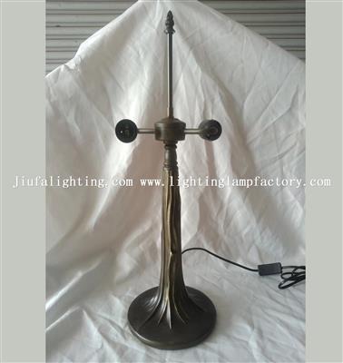 324 Tree Trunk Style Metal Aluminum Base For Lamp With Double Lampholders