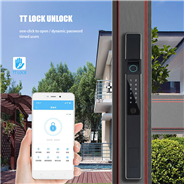 WF-021B Fully Automatic Fingerprint Slim Door Lock Waterproof IPX5 TT Lock Smart Aluminum Door Lock