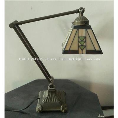 BL070003 Mission adjustable tiffany desk lamp
