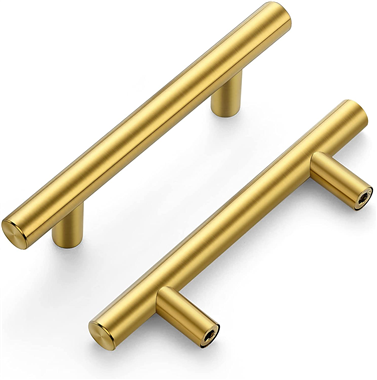 Cabinet Pulls Brushed Brass Stainless Steel Kitchen Drawer Pulls Cupboard Pulls Cabinet Handles 5”Le