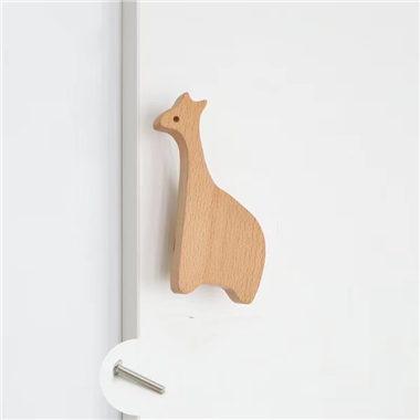 P00095 Animal Wood Knobs Children Safty Decoration Handles Wardrobe Pulls Kitchen Cabinet Furniture 