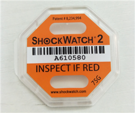 进口二代75G橙色防震标签Shockwatch标贴