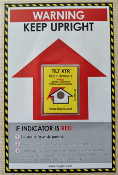 全英文TILT XTR防倒置指示标签