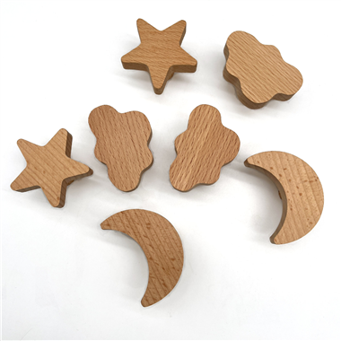 Handmade Decorative Wood Wall Hook High Quality Child Room Creative Solid Punch Free Wall Hook