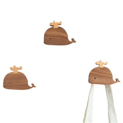Wall Decor Handmade Wooden Walnut Wall Hooks Perfect for Hanging Coats Bags Hats