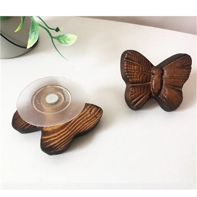 children robe hat towel clothes natural black walnut wooden butterfly shape animal wall hooks 
