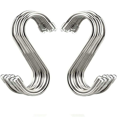 S Shaped Hooks Stainless Steel Metal Hangers Hanging Hooks for Kitchen