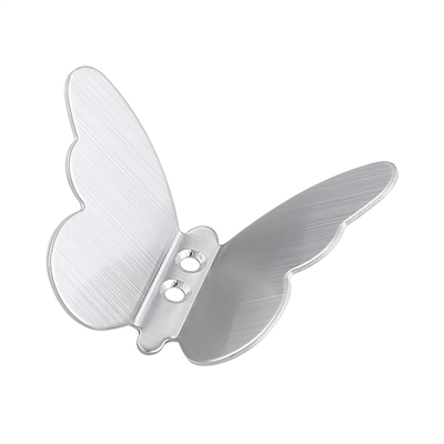 H00047 Butterfly Hook Single Hook, Stainless Steel Clothes Cap Hook for Kitchen Toilet Universal Org