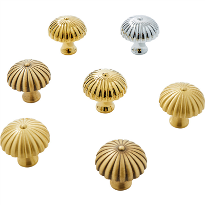 P00123 French Gold Single Hole Mushroom Knob Modern Simple High Grade Light Luxury Solid Cabinet Clo