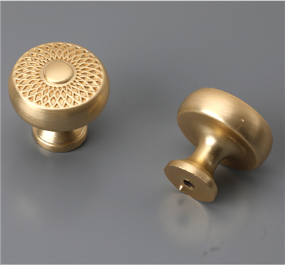 P00129 Brass light luxury handle furniture hardware modern simple cabinet honeycomb semicircle knob