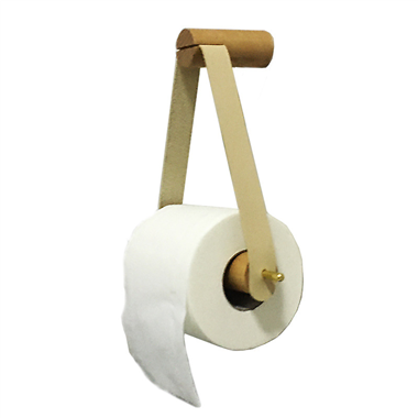 PH00013 Wooden Wall Mounted Toilet Tissue Roll Holder Hanging Paper roll Holer
