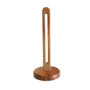 PH00007 Wood Countertop Kitchen Towel Holder Free-Standing with Wooden Base 