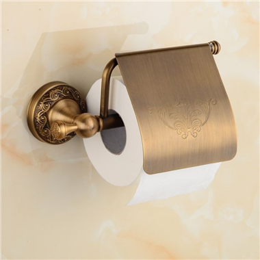 PH00017 Wall Mount Luxury Toilet Paper Holder Brass Antique Paper Towel Ring