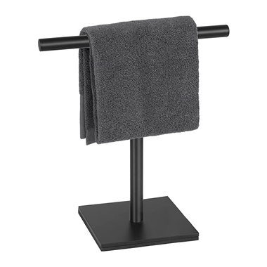 TW00001 Square Base SUS304 Hand Towel Stand T-Shaped Silver Hand Towel Holder for Bathroom Kitchen C