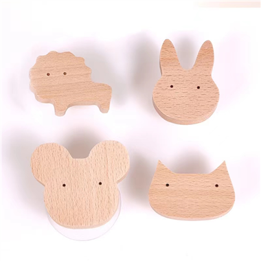 H00061-3 Cute Hooks For Bedrooms And Living Rooms Cat/Rabbit/Lion Decorate Wall Hooks