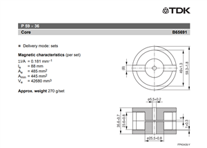 PM/P/P Cores Halves/EP Cores and Accessories B65691K0000R048