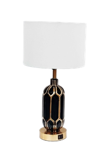 ceraimic table lamp with touch dimming and USB charging port