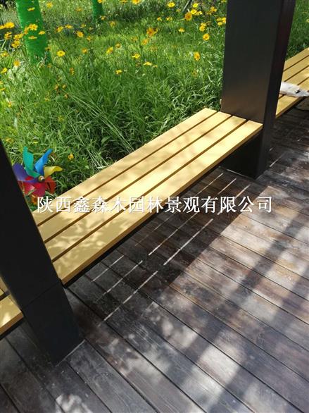 陜西鑫森木戶外園林景觀小品塑木座椅/園林椅/公園椅/長條椅/排椅/平凳