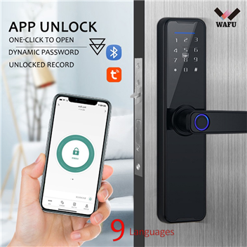 WAFU WF-H6 Fingerprint Indoor Lock Tuya Bluetooth Smart Wooden Door Lock for Home Office