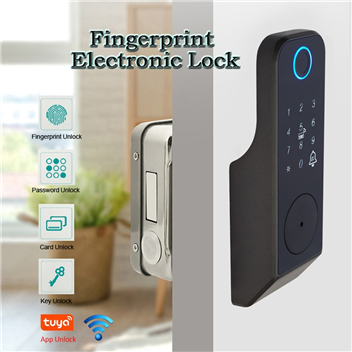 WAFU WF-014 Tuya Smart Fingerprint Door Lock Waterproof External Electronic Rim Door Lock