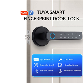 WAFU WF-F4B Tuya Smart Fingerprint Handle Door Knob Lock Keyless Entery Door Lock for Home Office Ai