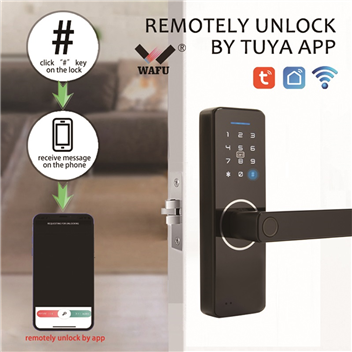 WAFU WF-F1S Small Design Tuya Smart Fingerprint Door Lock WIFI Phone Remotely Unlock Keyless Entry D